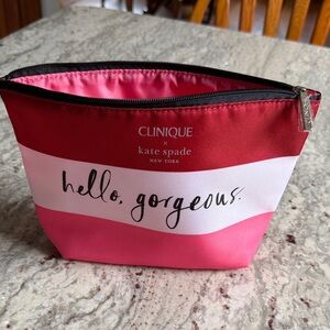 Clinique x Kate Spade “hello, gorgeous” Striped Cosmetic Pouch